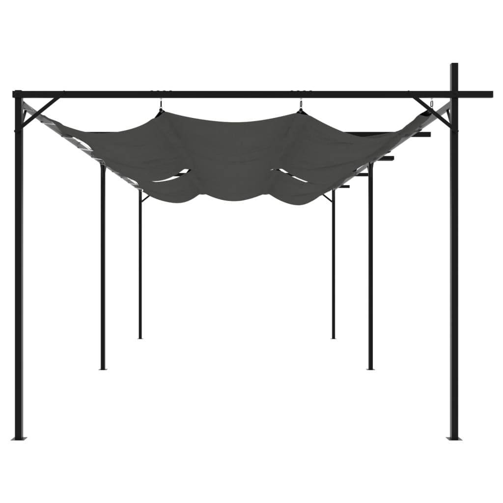 Pergola met uitschuifbaar dak 589x292x230 antracietkleurig is nu te koop bij PeponiXL, paradijselijk wonen!