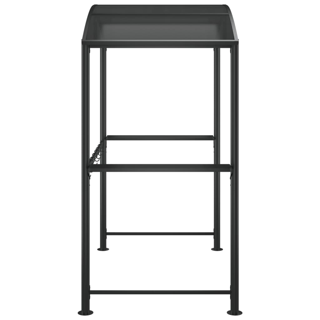 Barbecue-overkapping 210x114x230 cm staal antracietkleurig is nu te koop bij PeponiXL, paradijselijk wonen!