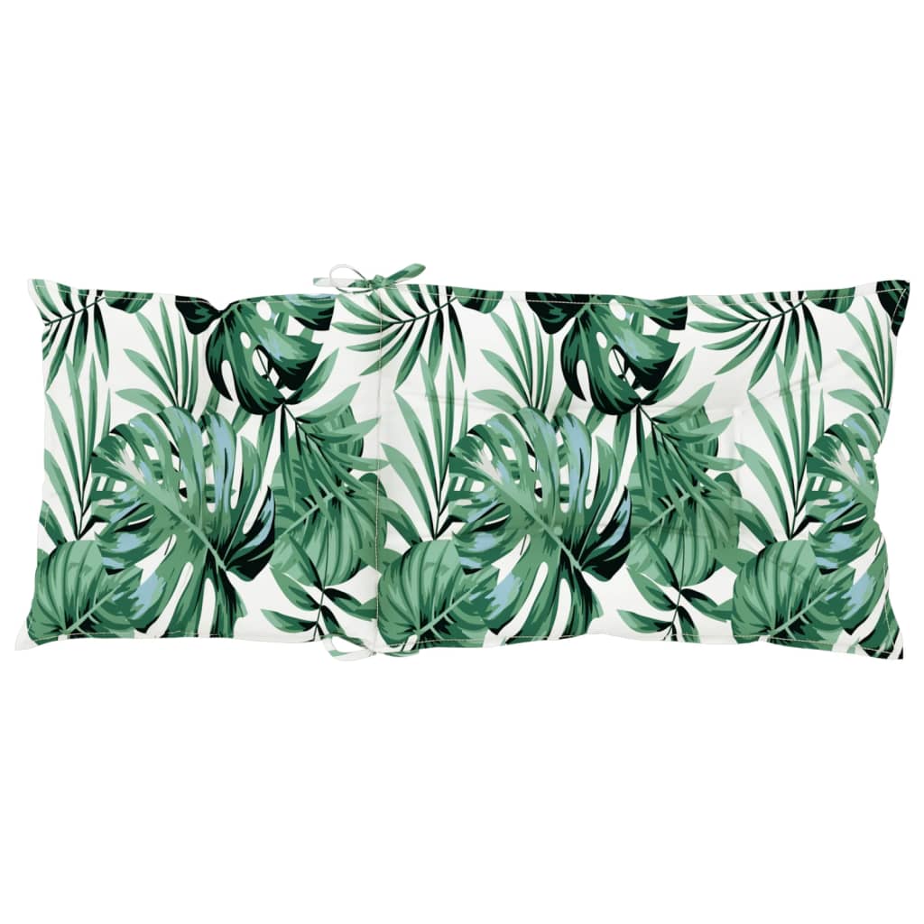 Stoelkussens 6 st hoge rug 120x50x7 cm stof bladpatroon