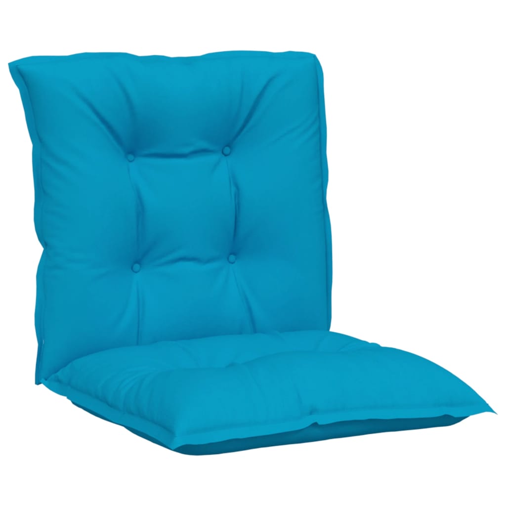 Tuinstoelkussens 4 st lage rug 100x50x7 cm stof blauw is nu te koop bij PeponiXL, paradijselijk wonen!