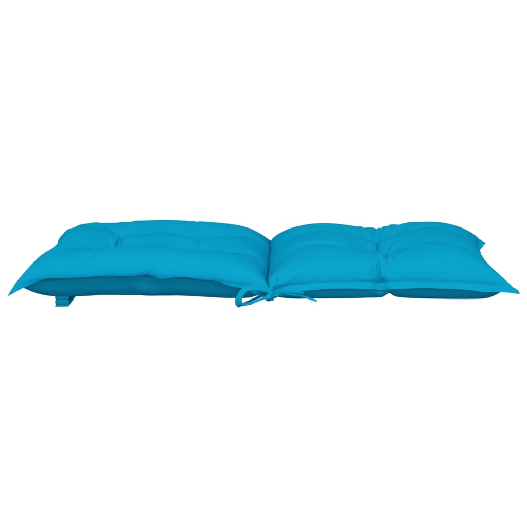 Tuinstoelkussens 4 st lage rug 100x50x7 cm stof blauw is nu te koop bij PeponiXL, paradijselijk wonen!