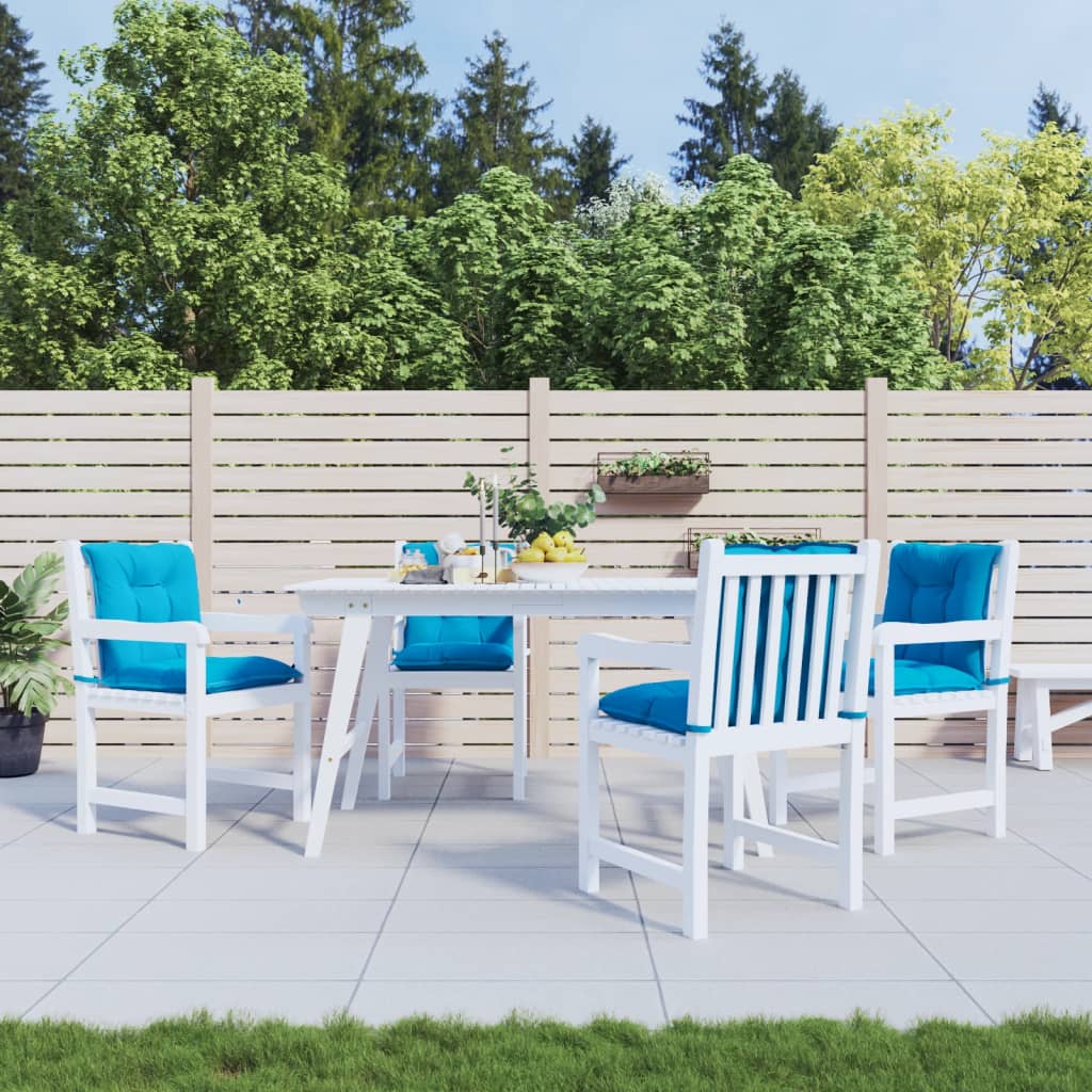 Tuinstoelkussens 4 st lage rug 100x50x7 cm stof blauw is nu te koop bij PeponiXL, paradijselijk wonen!