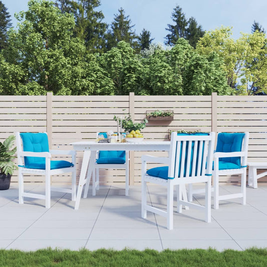 Tuinstoelkussens 4 st lage rug 100x50x7 cm stof blauw is nu te koop bij PeponiXL, paradijselijk wonen!