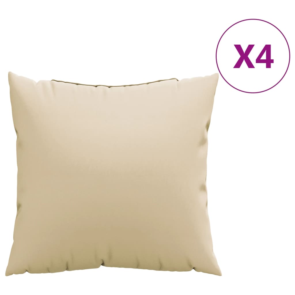 Bankkussens 4 st 40x40 cm stof beige is nu te koop bij PeponiXL, paradijselijk wonen!