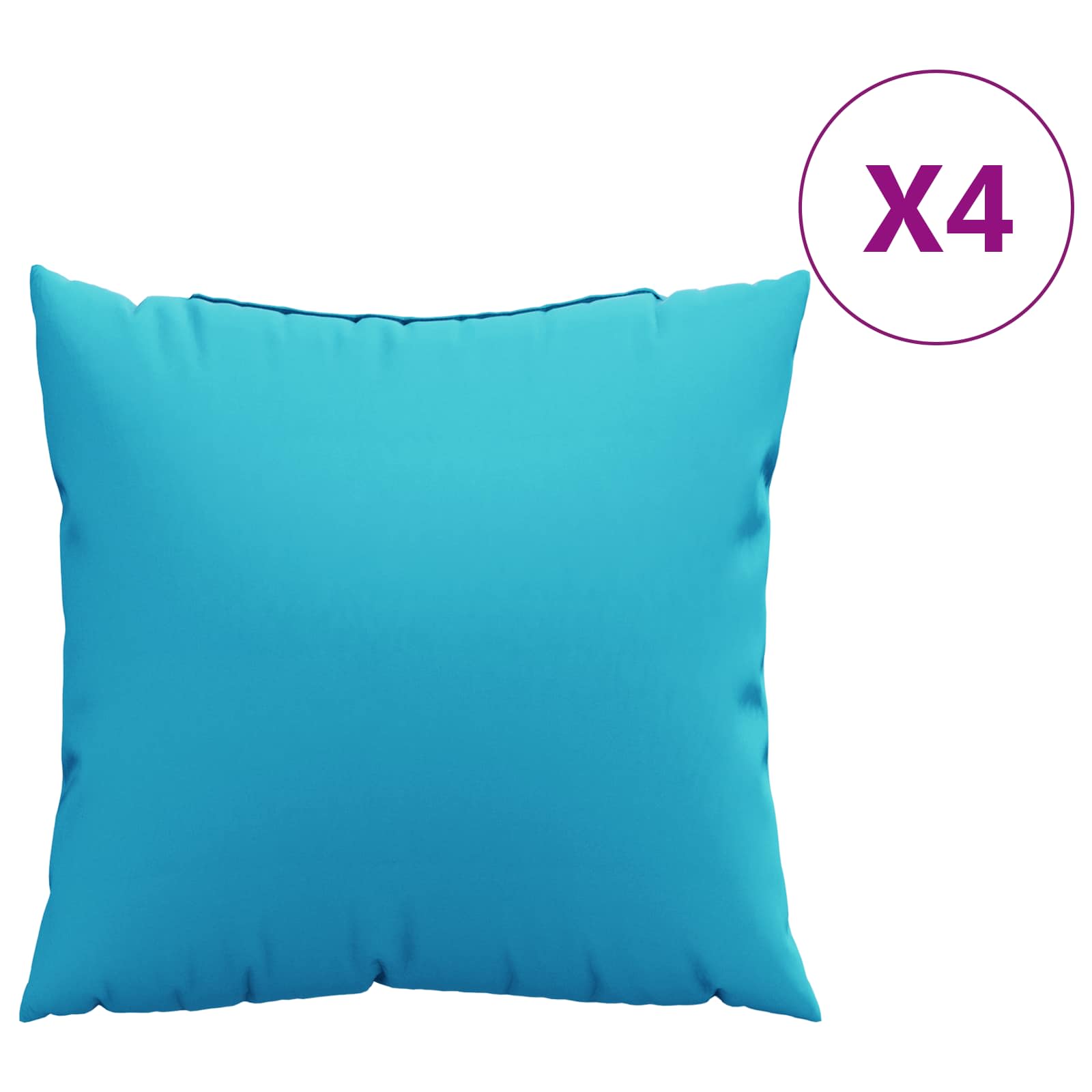 Spreidkussens Effen 4 pcs Turquoise 40 x 40 cm Polyester Stof is nu te koop bij PeponiXL, paradijselijk wonen!