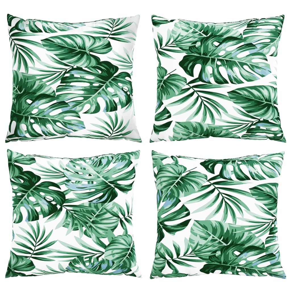 Bankkussens 4 st bladpatroon 50x50 cm stof is nu te koop bij PeponiXL, paradijselijk wonen!