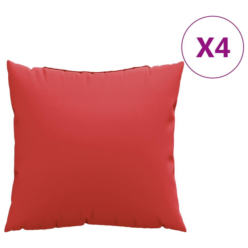 Bankkussens 4 st 60x60 cm stof rood is nu te koop bij PeponiXL, paradijselijk wonen!