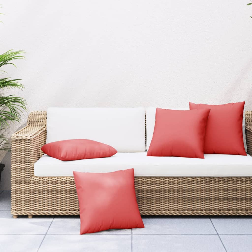 Bankkussens 4 st 60x60 cm stof rood is nu te koop bij PeponiXL, paradijselijk wonen!