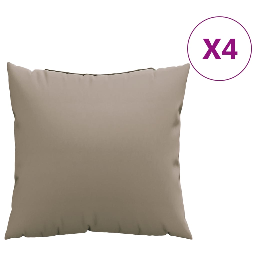 Bankkussens 4 st 60x60 cm stof taupe is nu te koop bij PeponiXL, paradijselijk wonen!