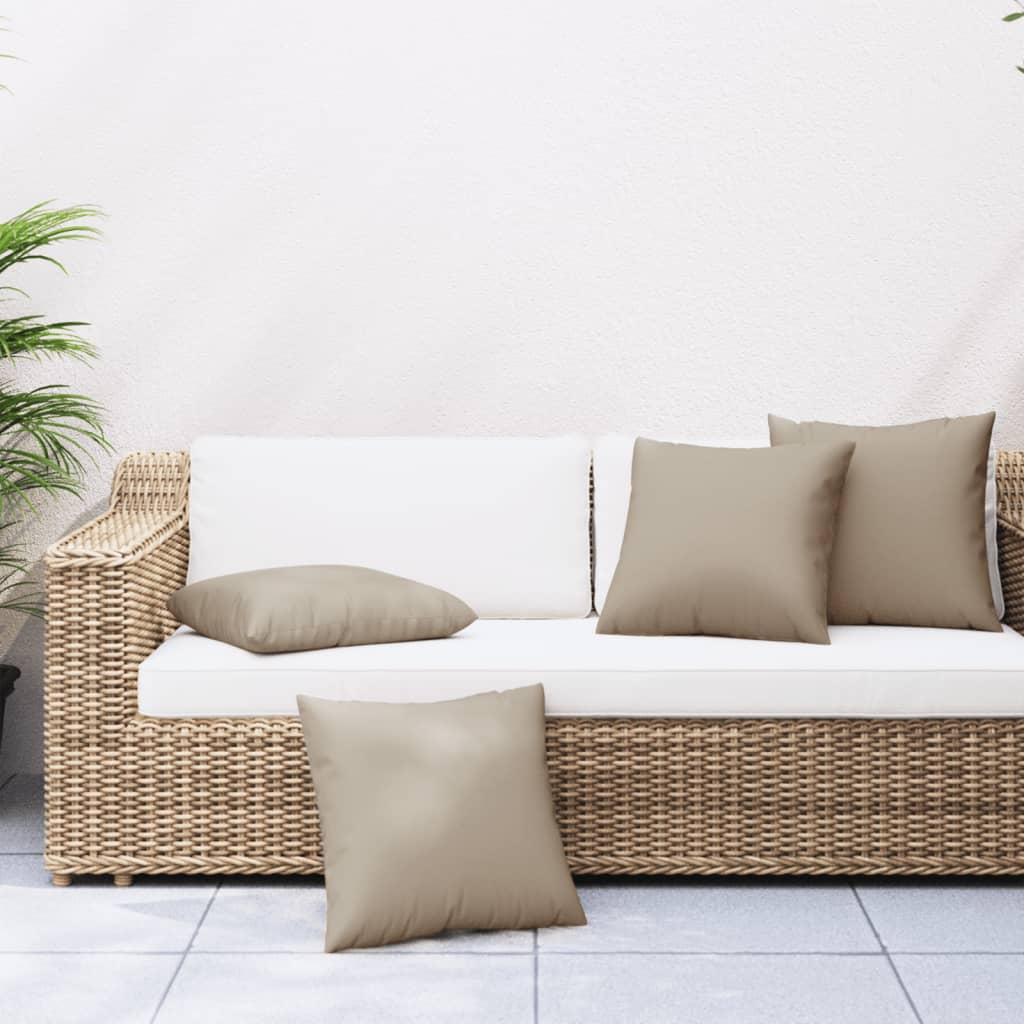 Bankkussens 4 st 60x60 cm stof taupe is nu te koop bij PeponiXL, paradijselijk wonen!