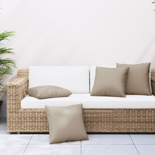 Bankkussens 4 st 60x60 cm stof taupe is nu te koop bij PeponiXL, paradijselijk wonen!