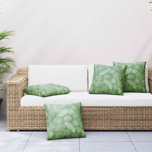 Spreidkussens Blad 4 pcs Bladpatroon 60 x 60 cm Polyester Stof is nu te koop bij PeponiXL, paradijselijk wonen!