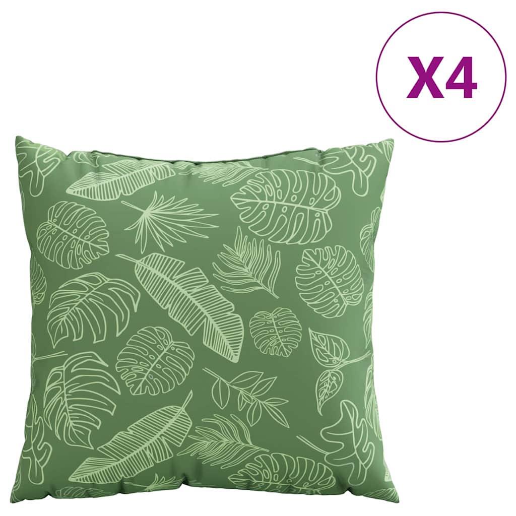 Spreidkussens Blad 4 pcs Bladpatroon 60 x 60 cm Polyester Stof is nu te koop bij PeponiXL, paradijselijk wonen!