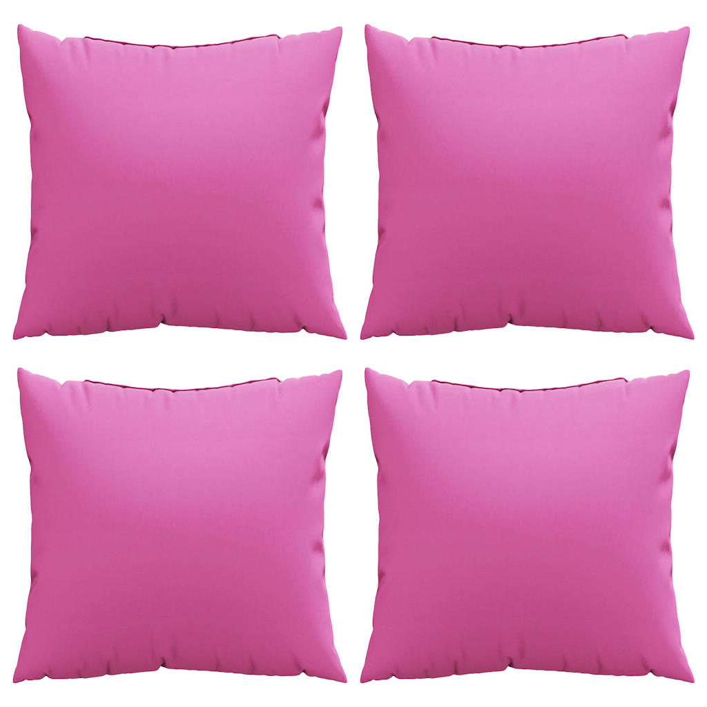 Spreidkussens Effen 4 pcs Roze 60 x 60 cm Polyester Stof is nu te koop bij PeponiXL, paradijselijk wonen!