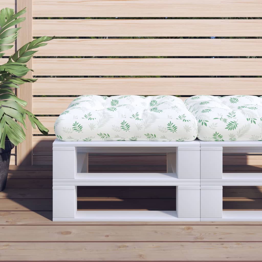 Palletkussen bladpatroon 50x50x12 cm stof is nu te koop bij PeponiXL, paradijselijk wonen!