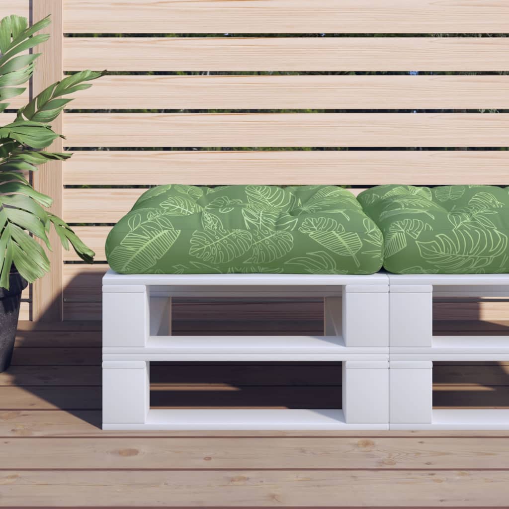 Palletkussen bladpatroon 50x50x12 cm stof is nu te koop bij PeponiXL, paradijselijk wonen!