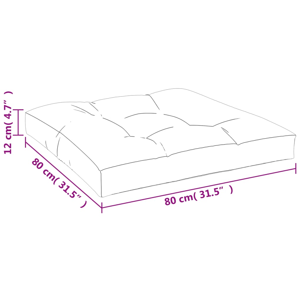 Palletkussen 80x80x12 cm stof crèmekleurig is nu te koop bij PeponiXL, paradijselijk wonen!