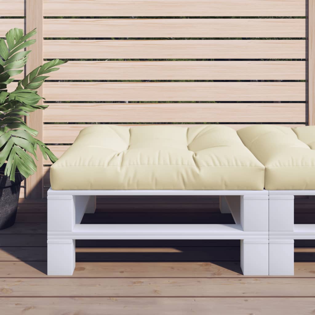 Palletkussen 80x80x12 cm stof crèmekleurig is nu te koop bij PeponiXL, paradijselijk wonen!