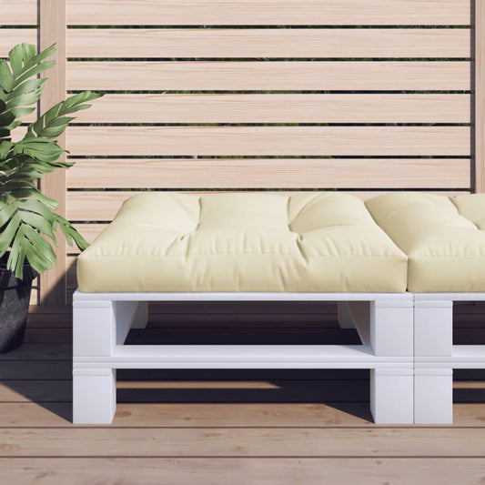 Palletkussen 80x80x12 cm stof crèmekleurig is nu te koop bij PeponiXL, paradijselijk wonen!
