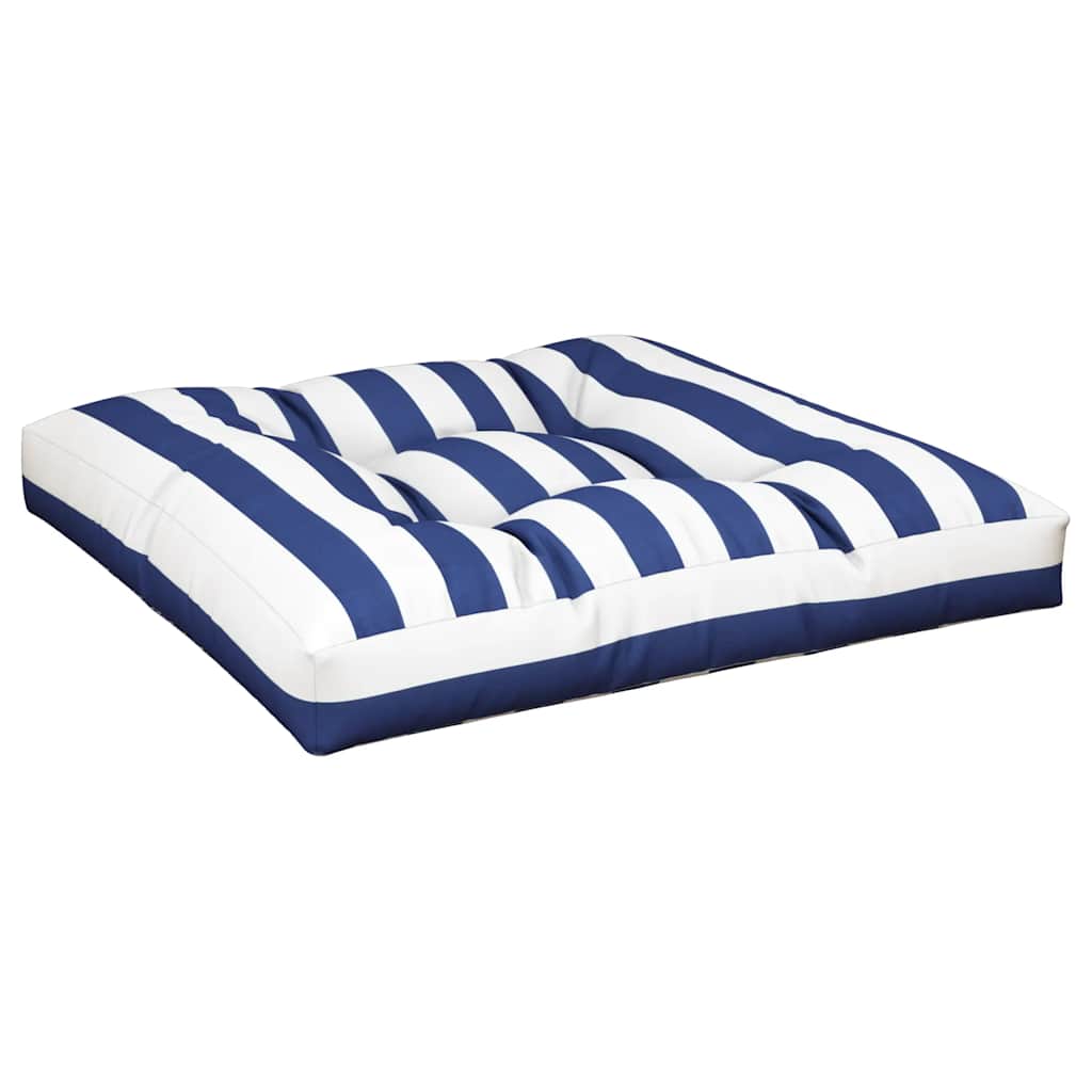 Palletkussen gestreept 80x80x12 cm stof blauw en wit is nu te koop bij PeponiXL, paradijselijk wonen!