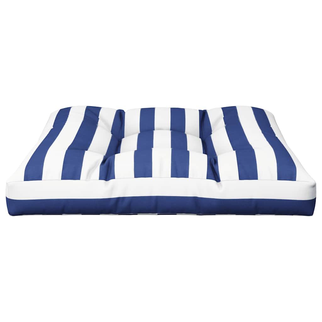 Palletkussen gestreept 80x80x12 cm stof blauw en wit is nu te koop bij PeponiXL, paradijselijk wonen!