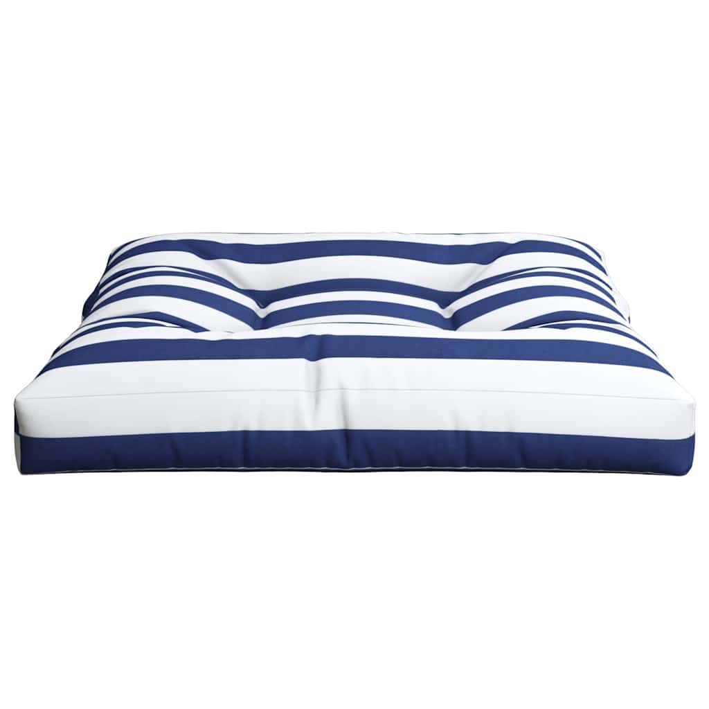 Palletkussen gestreept 80x80x12 cm stof blauw en wit is nu te koop bij PeponiXL, paradijselijk wonen!