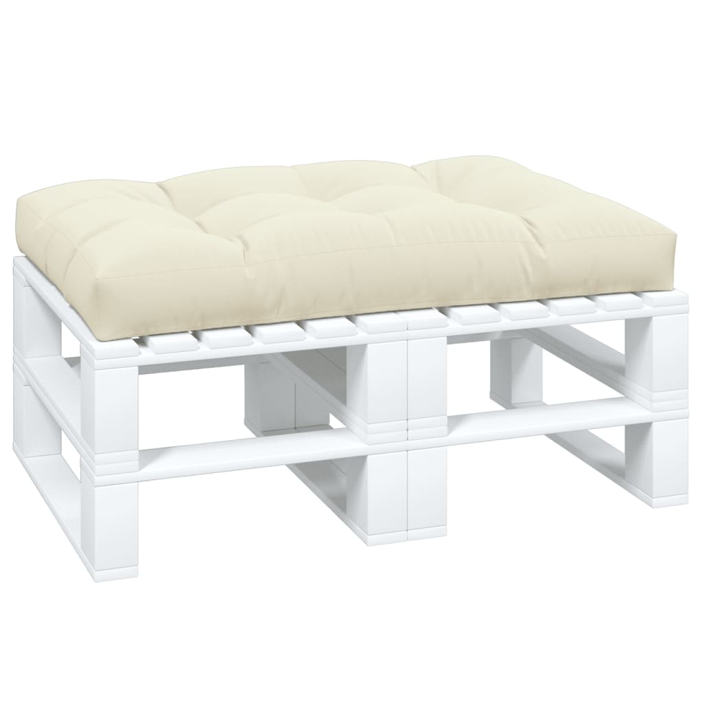 Palletkussen 120x80x12 cm stof crèmekleurig is nu te koop bij PeponiXL, paradijselijk wonen!