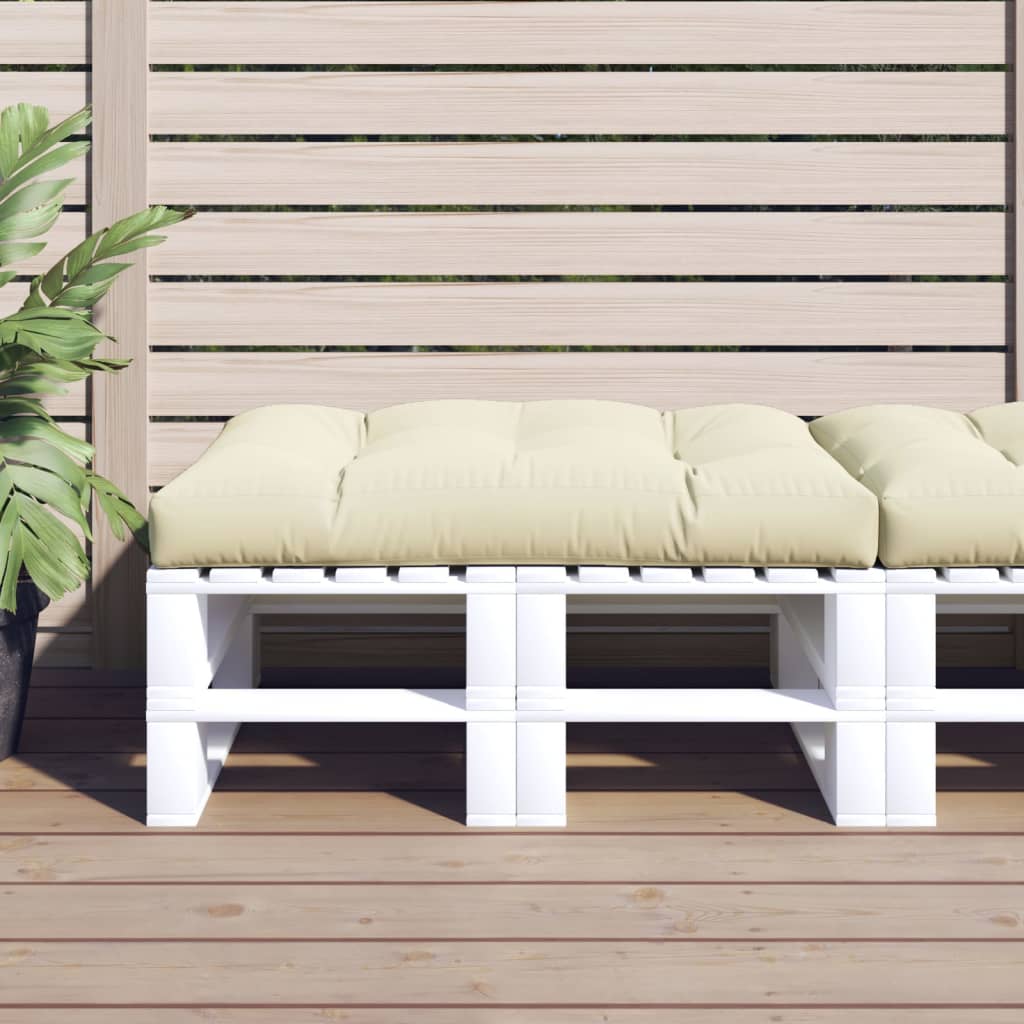 Palletkussen 120x80x12 cm stof crèmekleurig is nu te koop bij PeponiXL, paradijselijk wonen!