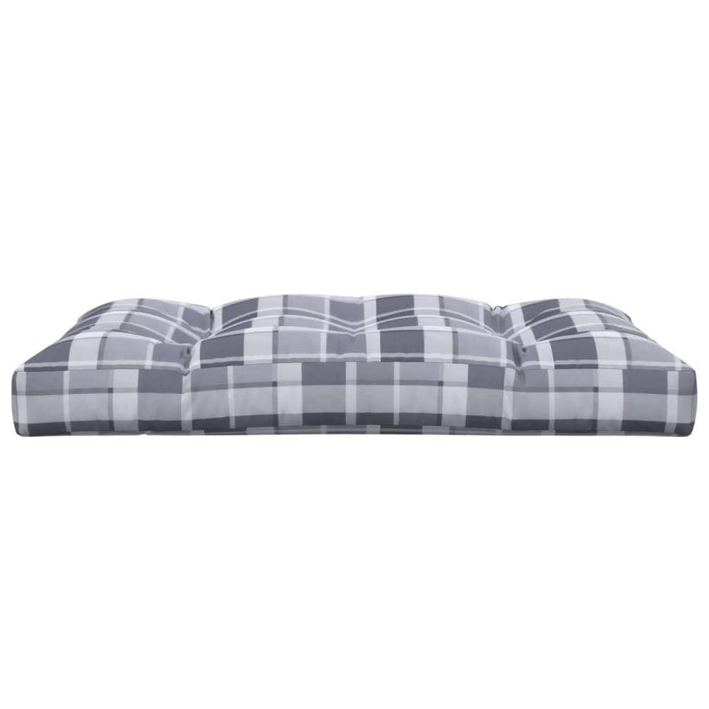 Palletkussen 120x80x12 cm stof ruitpatroon grijs is nu te koop bij PeponiXL, paradijselijk wonen!