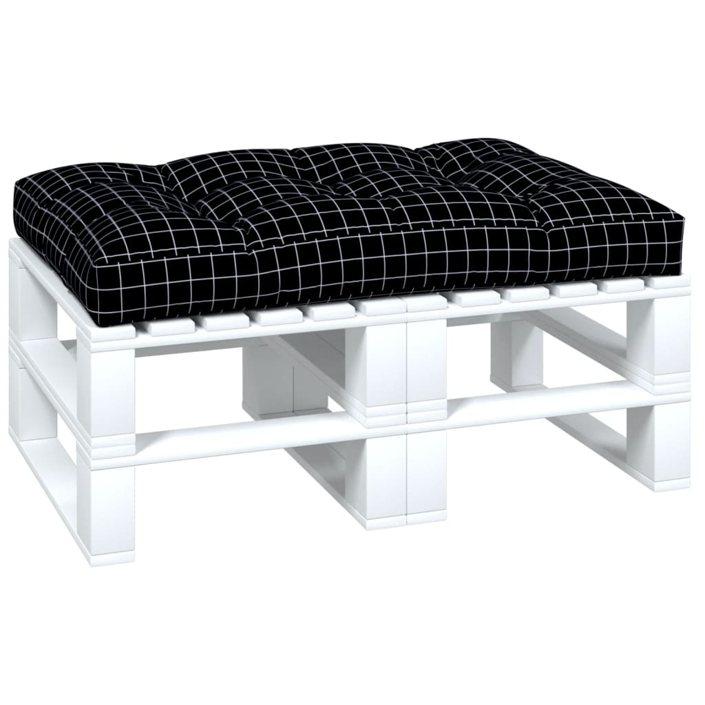 Palletkussen ruitpatroon 120x80x12 cm stof zwart is nu te koop bij PeponiXL, paradijselijk wonen!