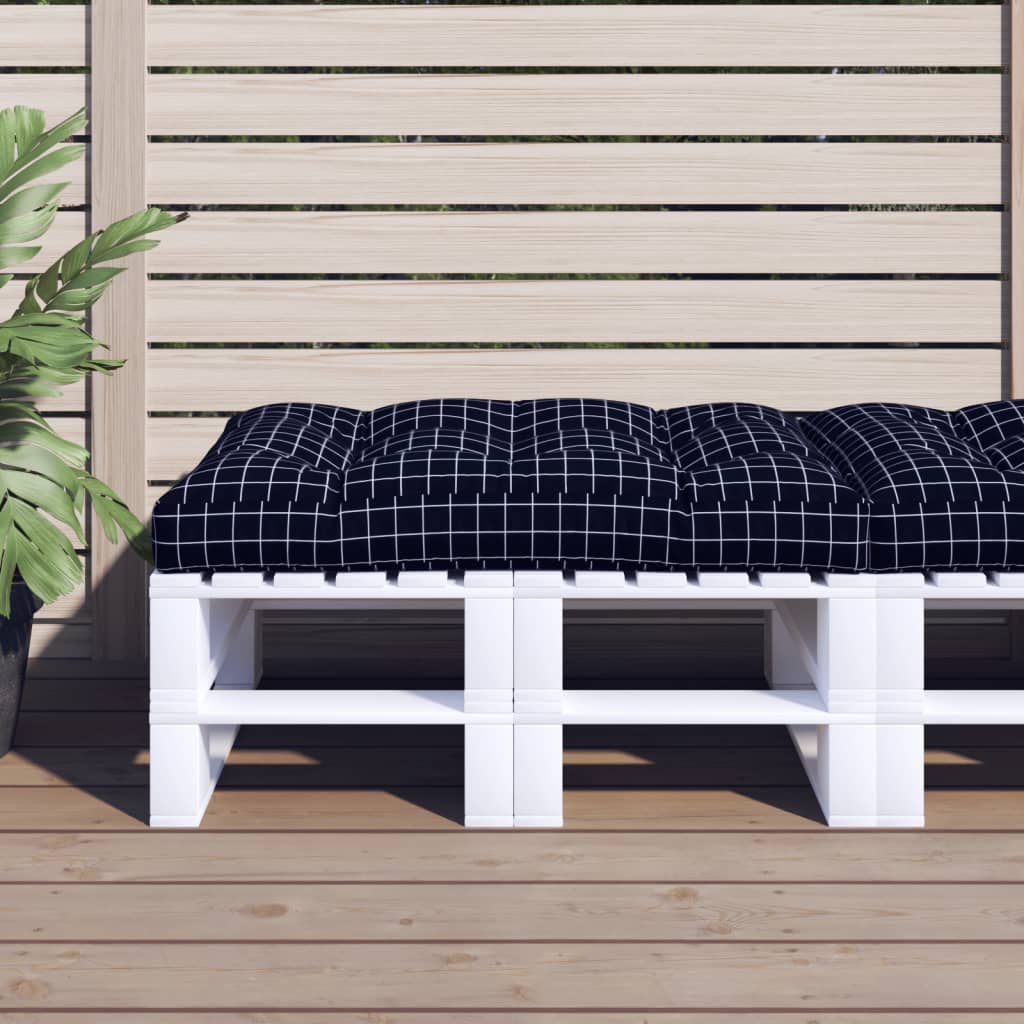 Palletkussen ruitpatroon 120x80x12 cm stof zwart is nu te koop bij PeponiXL, paradijselijk wonen!