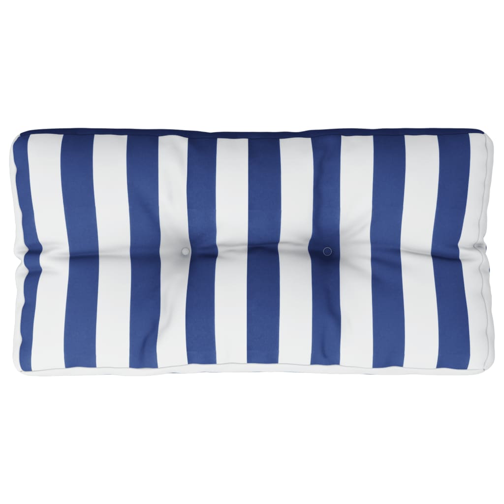 Palletkussen gestreept 70x40x12 cm stof blauw en wit is nu te koop bij PeponiXL, paradijselijk wonen!