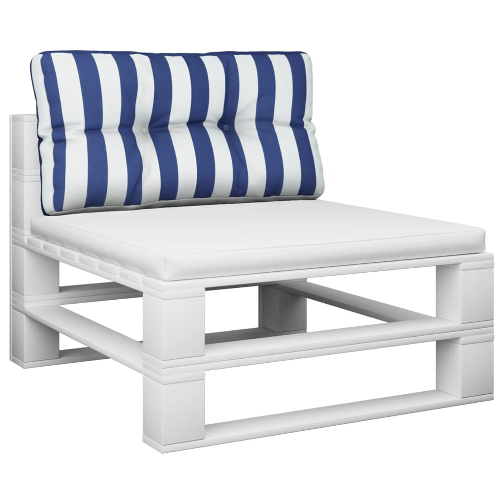 Palletkussen gestreept 70x40x12 cm stof blauw en wit is nu te koop bij PeponiXL, paradijselijk wonen!