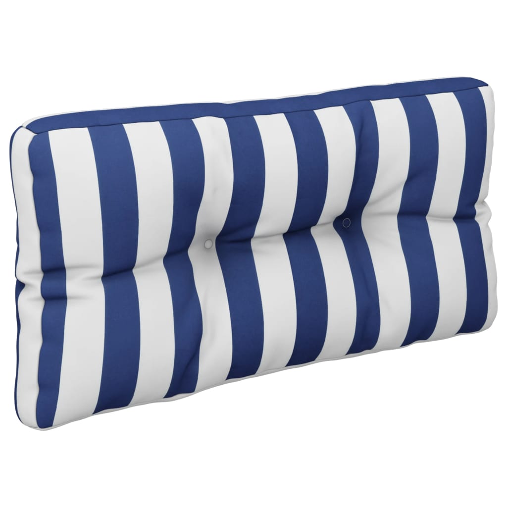 Palletkussen gestreept 70x40x12 cm stof blauw en wit is nu te koop bij PeponiXL, paradijselijk wonen!