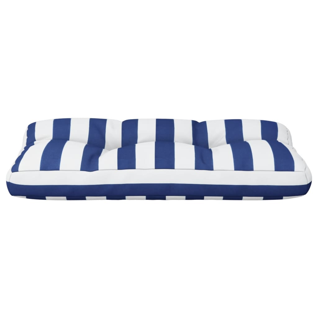 Palletkussen gestreept 70x40x12 cm stof blauw en wit is nu te koop bij PeponiXL, paradijselijk wonen!