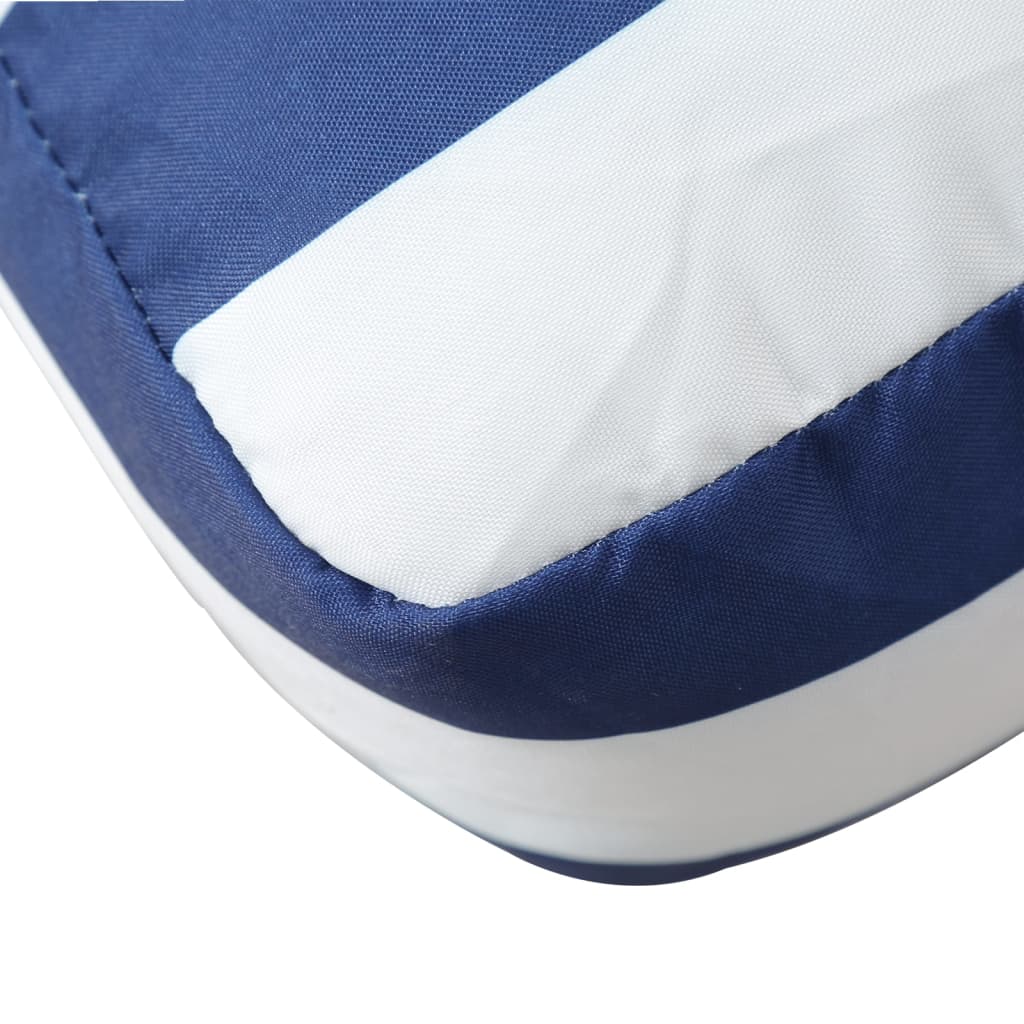 Palletkussen gestreept 70x40x12 cm stof blauw en wit is nu te koop bij PeponiXL, paradijselijk wonen!
