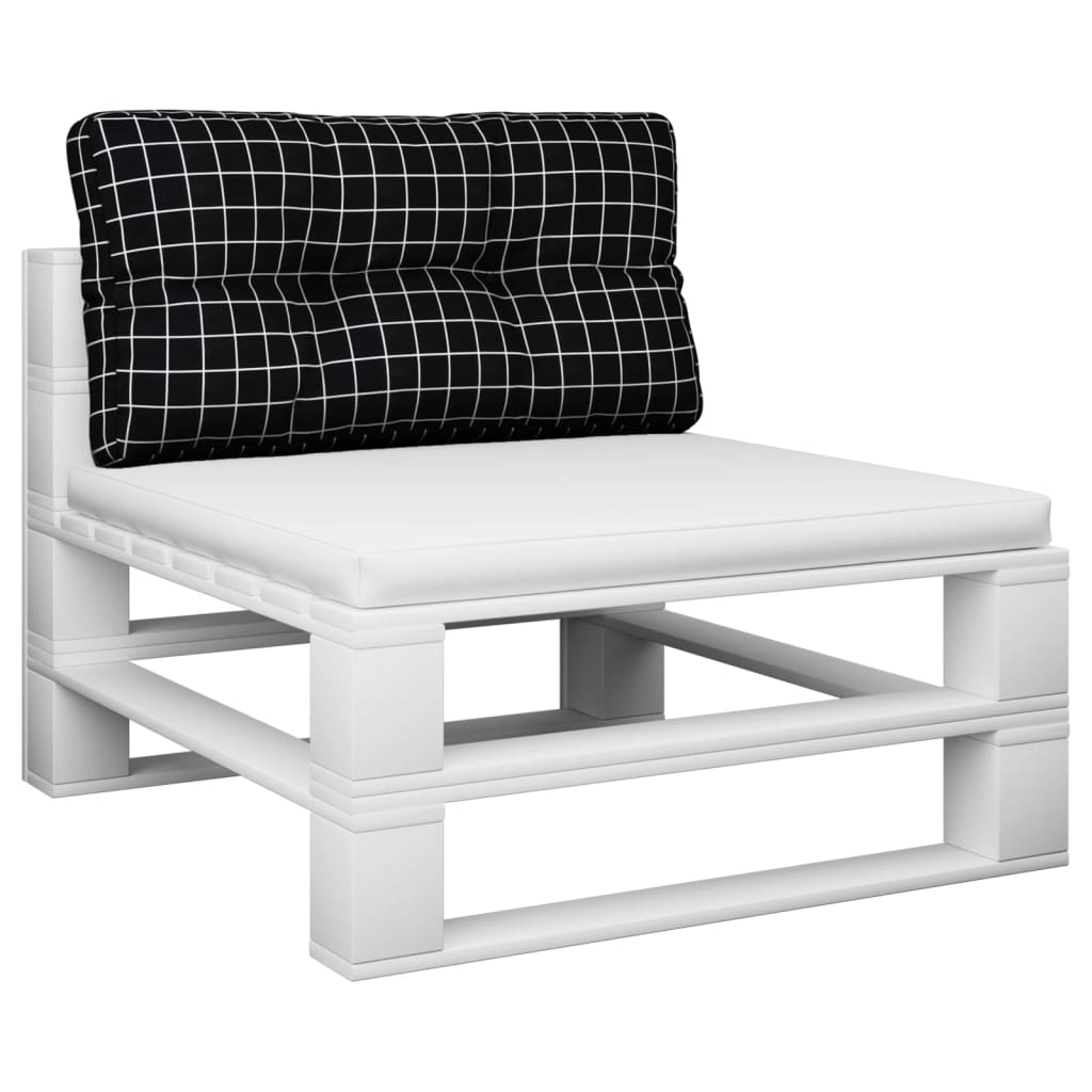 Palletkussen ruitpatroon 70x40x12 cm stof zwart is nu te koop bij PeponiXL, paradijselijk wonen!