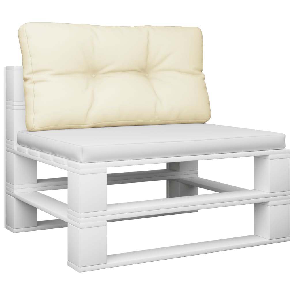 Palletkussen 80x40x12 cm stof crèmekleurig is nu te koop bij PeponiXL, paradijselijk wonen!