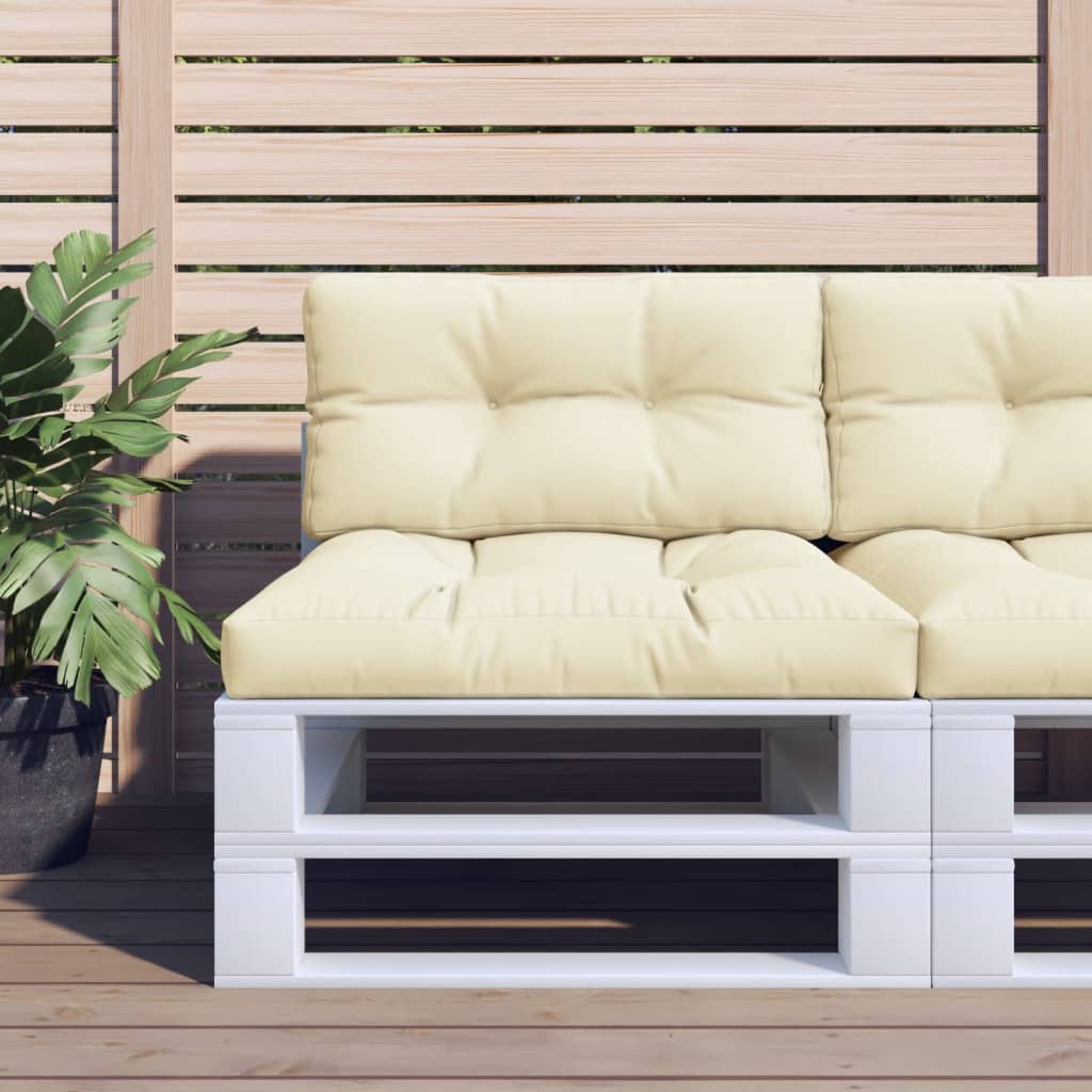Palletkussen 80x40x12 cm stof crèmekleurig is nu te koop bij PeponiXL, paradijselijk wonen!