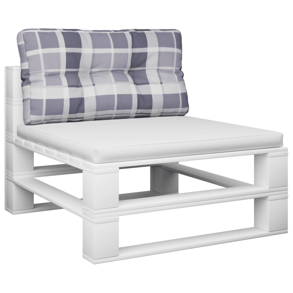 Palletkussen ruitpatroon 80x40x12 cm stof ruitpatroon grijs is nu te koop bij PeponiXL, paradijselijk wonen!