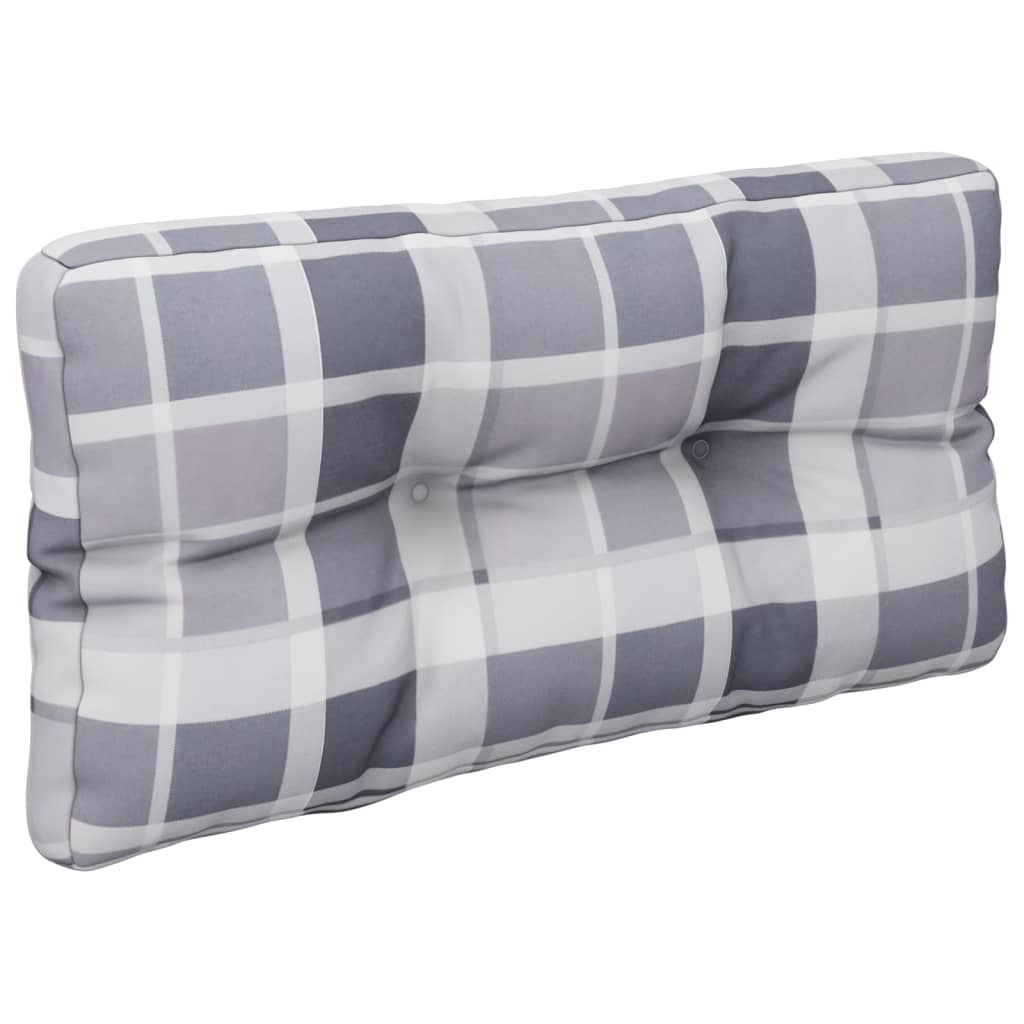 Palletkussen ruitpatroon 80x40x12 cm stof ruitpatroon grijs is nu te koop bij PeponiXL, paradijselijk wonen!