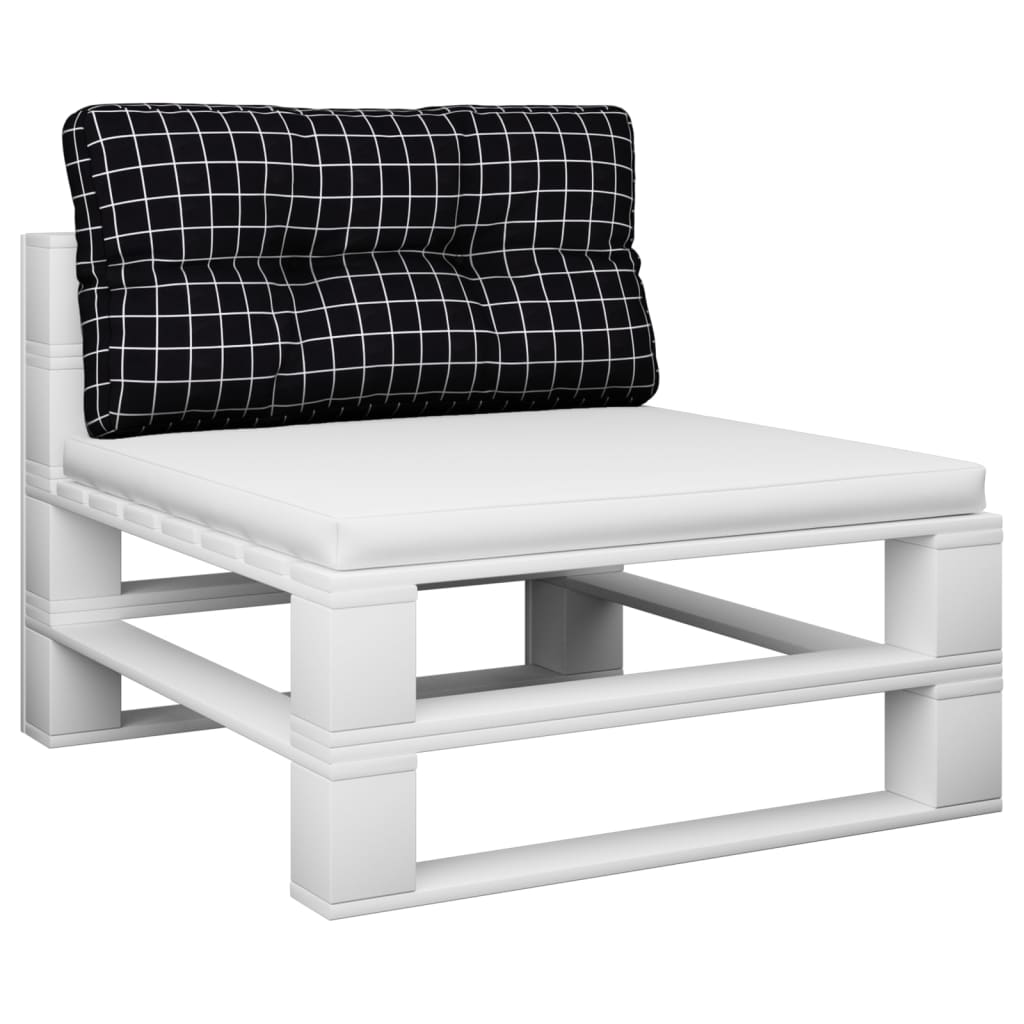 Palletkussen ruitpatroon 80x40x12 cm stof zwart is nu te koop bij PeponiXL, paradijselijk wonen!