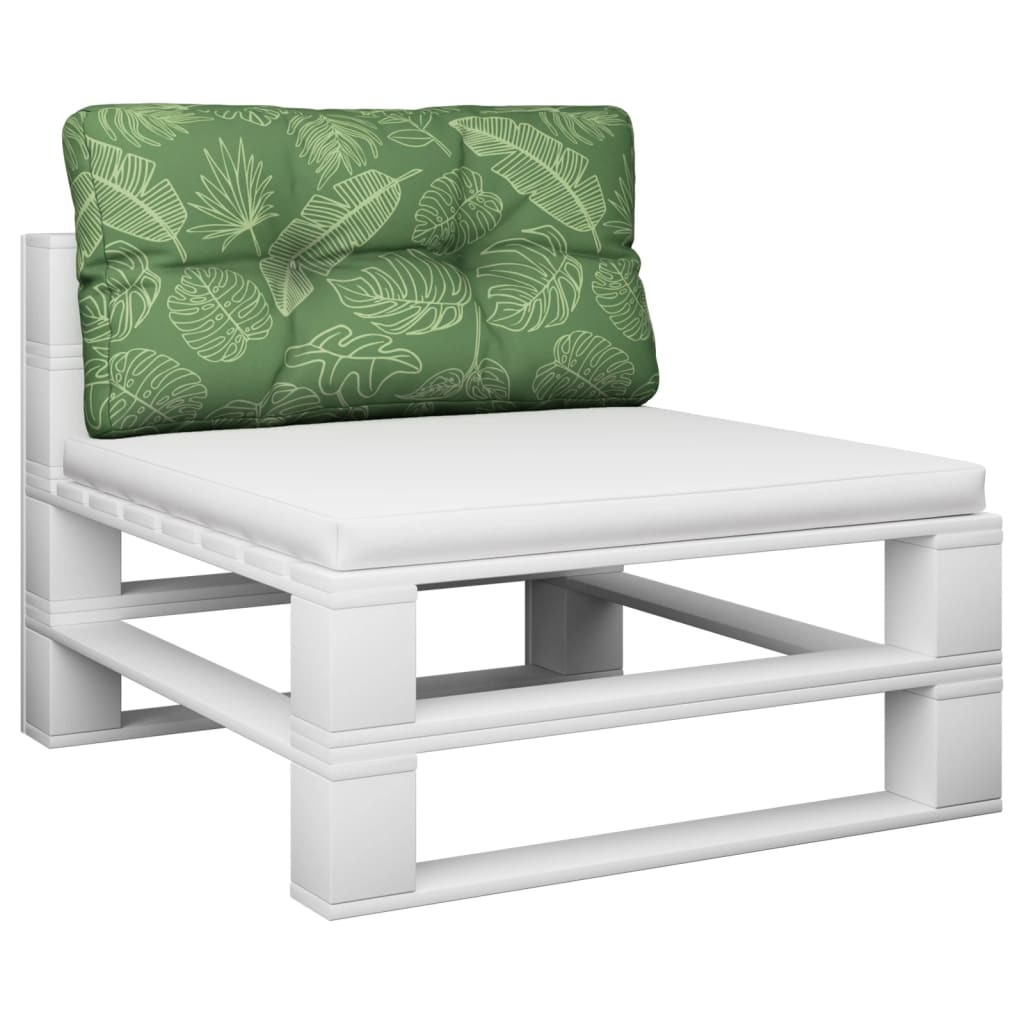 Palletkussen bladpatroon 80x40x12 cm stof