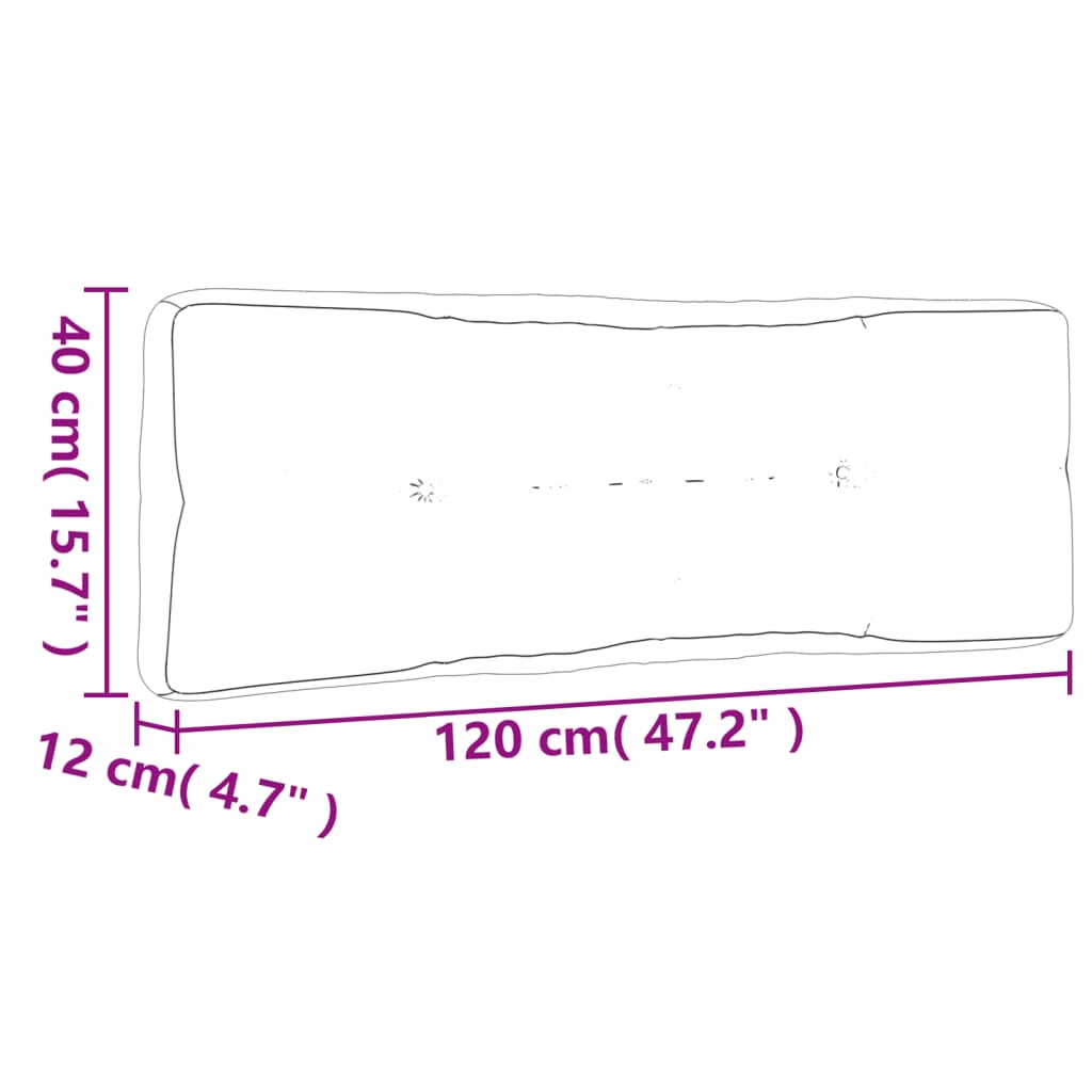 Palletkussen 120x40x12 cm stof antracietkleurig is nu te koop bij PeponiXL, paradijselijk wonen!