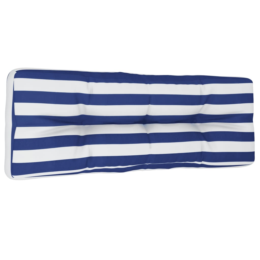 Palletkussen 120x40x12 cm stof gestreept blauw en wit is nu te koop bij PeponiXL, paradijselijk wonen!
