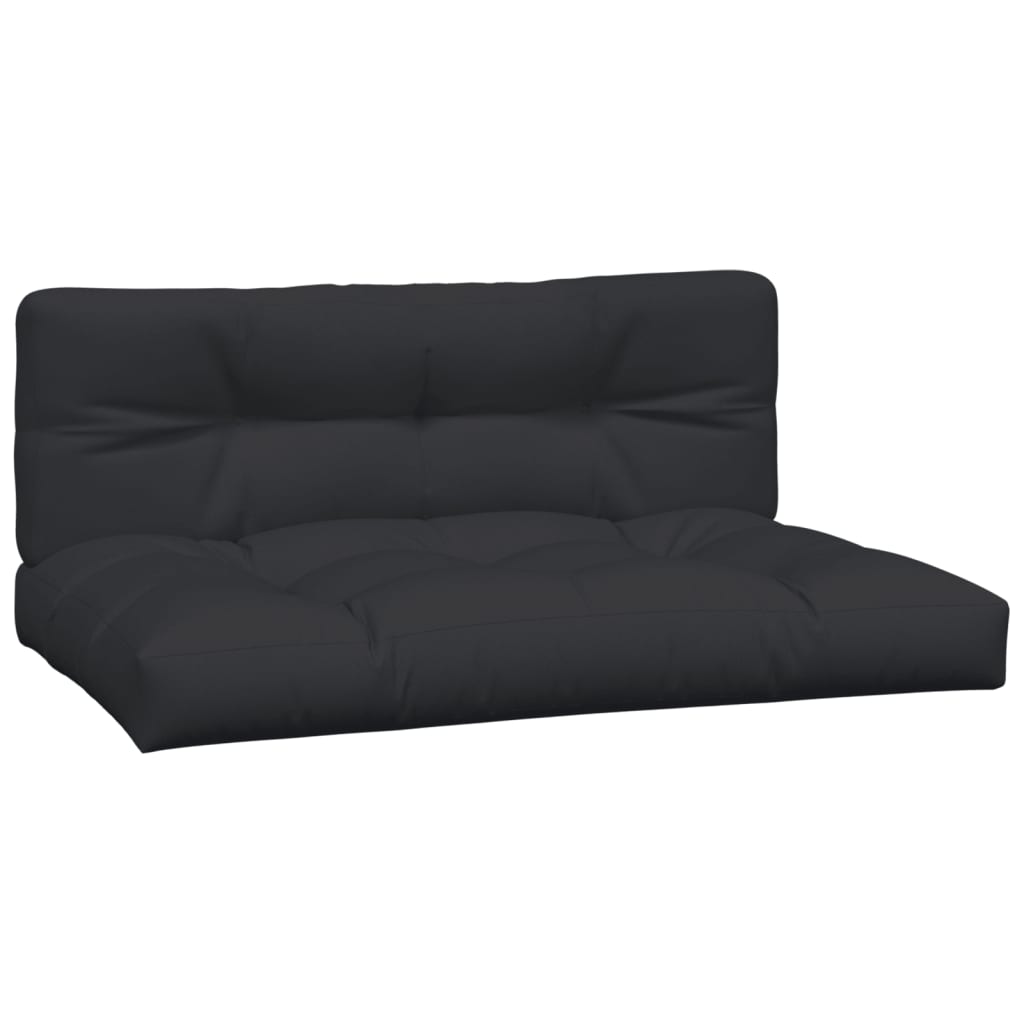 Palletkussens 2 st stof zwart is nu te koop bij PeponiXL, paradijselijk wonen!