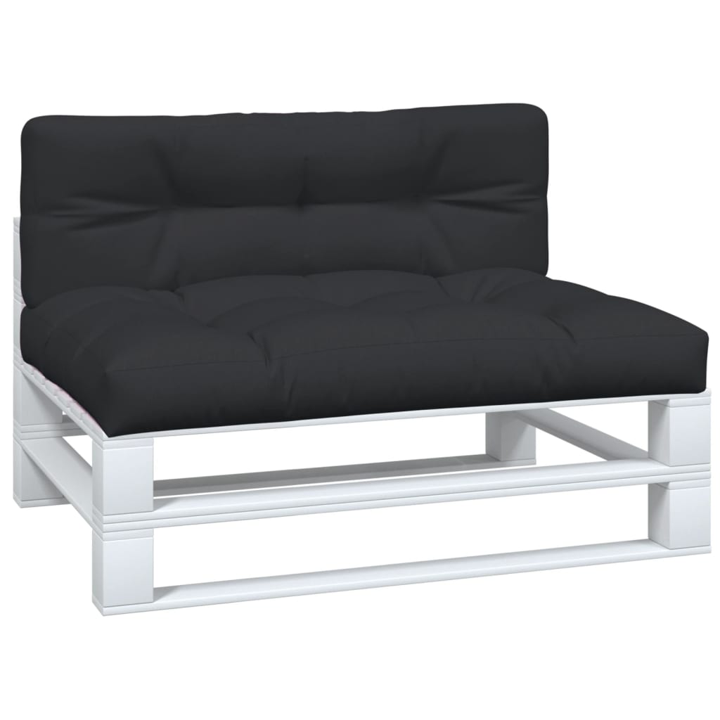 Palletkussens 2 st stof zwart is nu te koop bij PeponiXL, paradijselijk wonen!