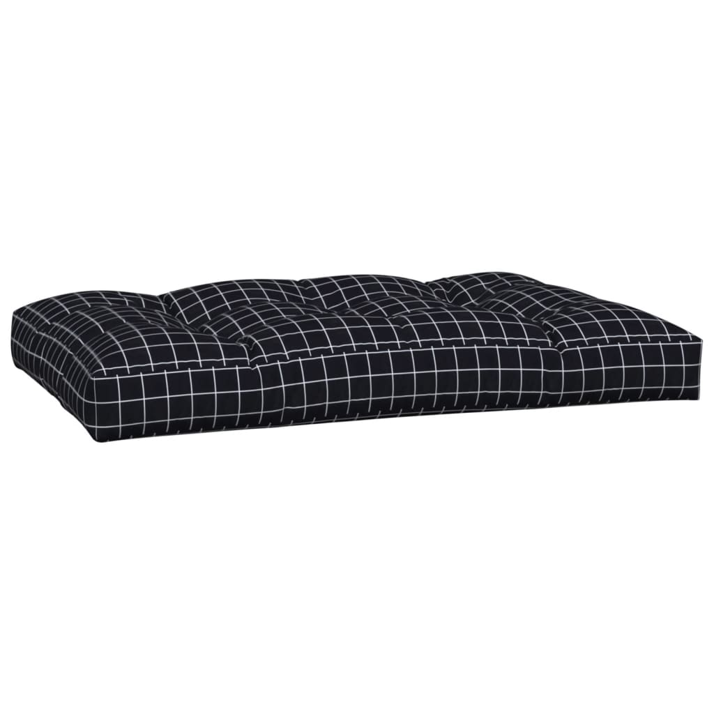Palletkussens 2 st stof ruitpatroon zwart is nu te koop bij PeponiXL, paradijselijk wonen!