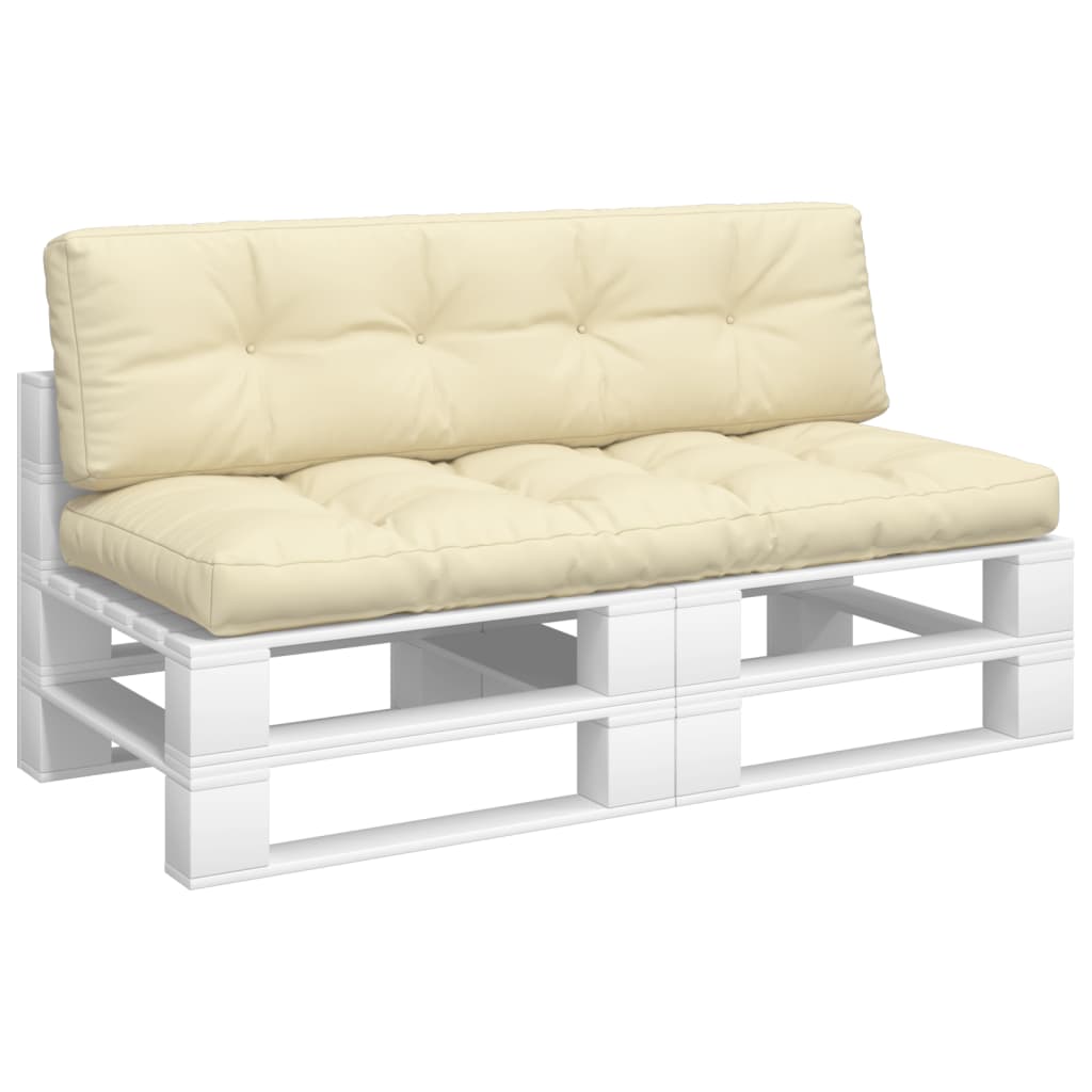 Palletkussens 2 st stof crèmekleurig is nu te koop bij PeponiXL, paradijselijk wonen!