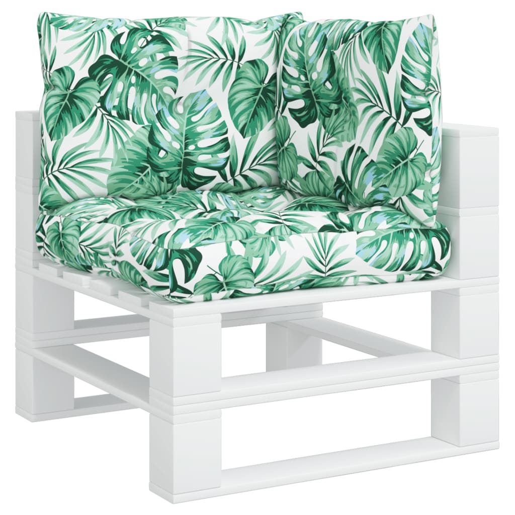 Palletkussens 3 st stof bladpatroon is nu te koop bij PeponiXL, paradijselijk wonen!